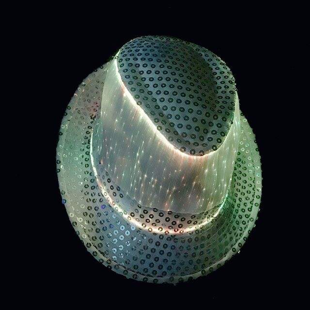 Fiber Optic Luminous Jazz Hat Cap