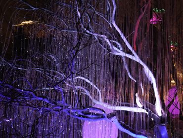 Plastic fiber optic tree lighting decoration