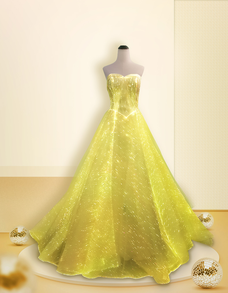 womans luxury LED Light Up Luminous Dress for Event Party Wedding - Image 13