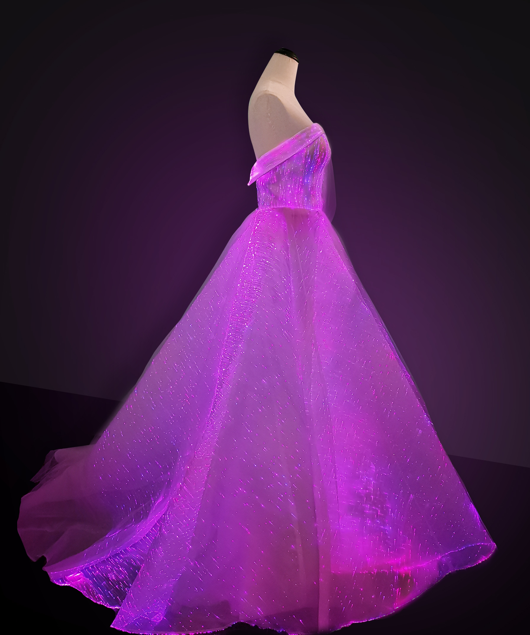 womans luxury LED Light Up Luminous Dress for Event Party Wedding - Image 21
