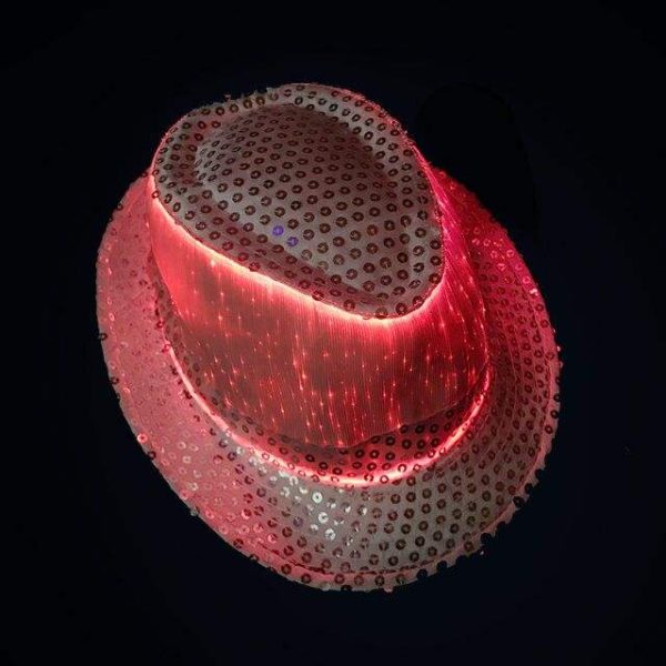 Fiber Optic Luminous Jazz Hat Cap - Image 3
