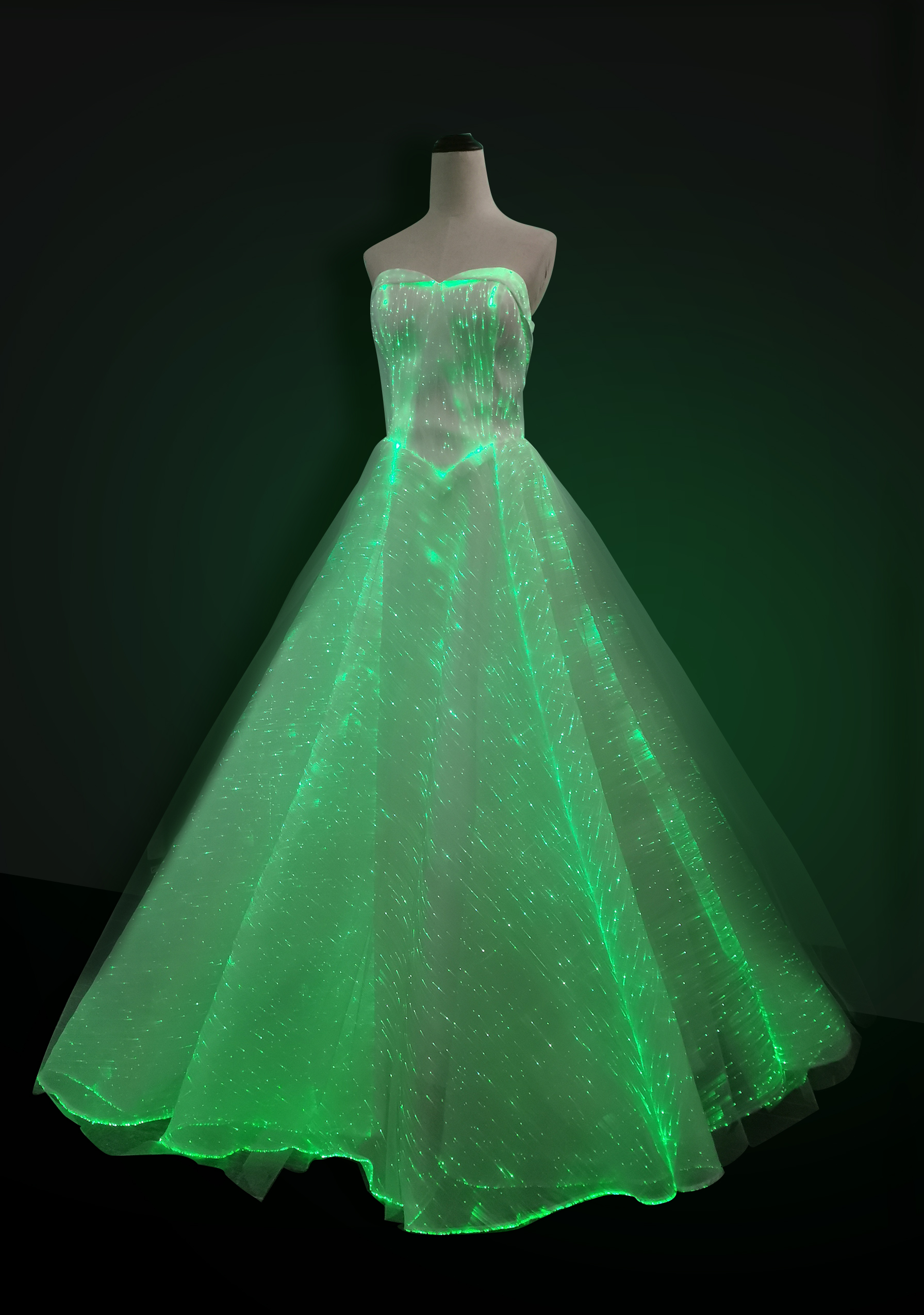 womans luxury LED Light Up Luminous Dress for Event Party Wedding - Image 2