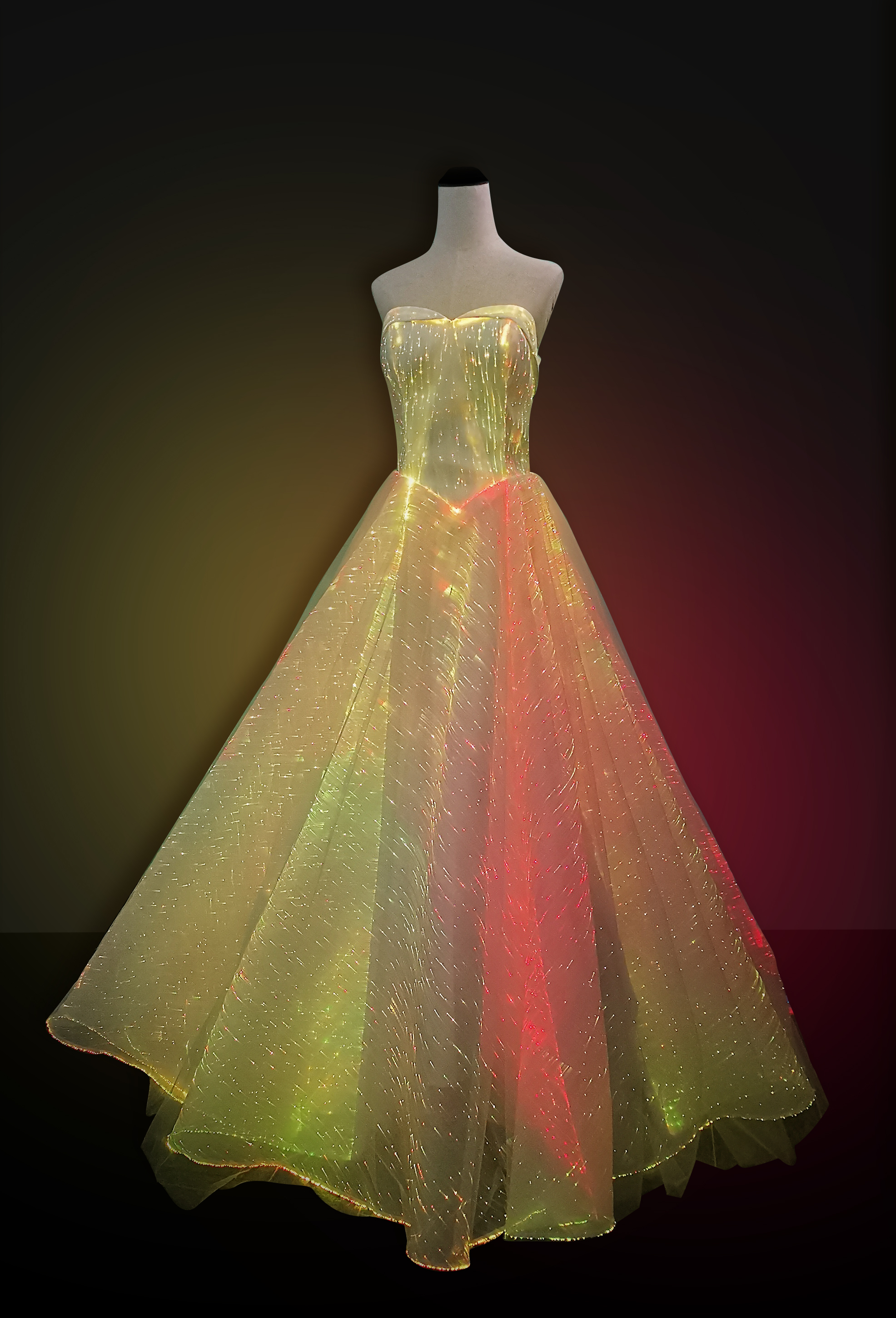 womans luxury LED Light Up Luminous Dress for Event Party Wedding - Image 6