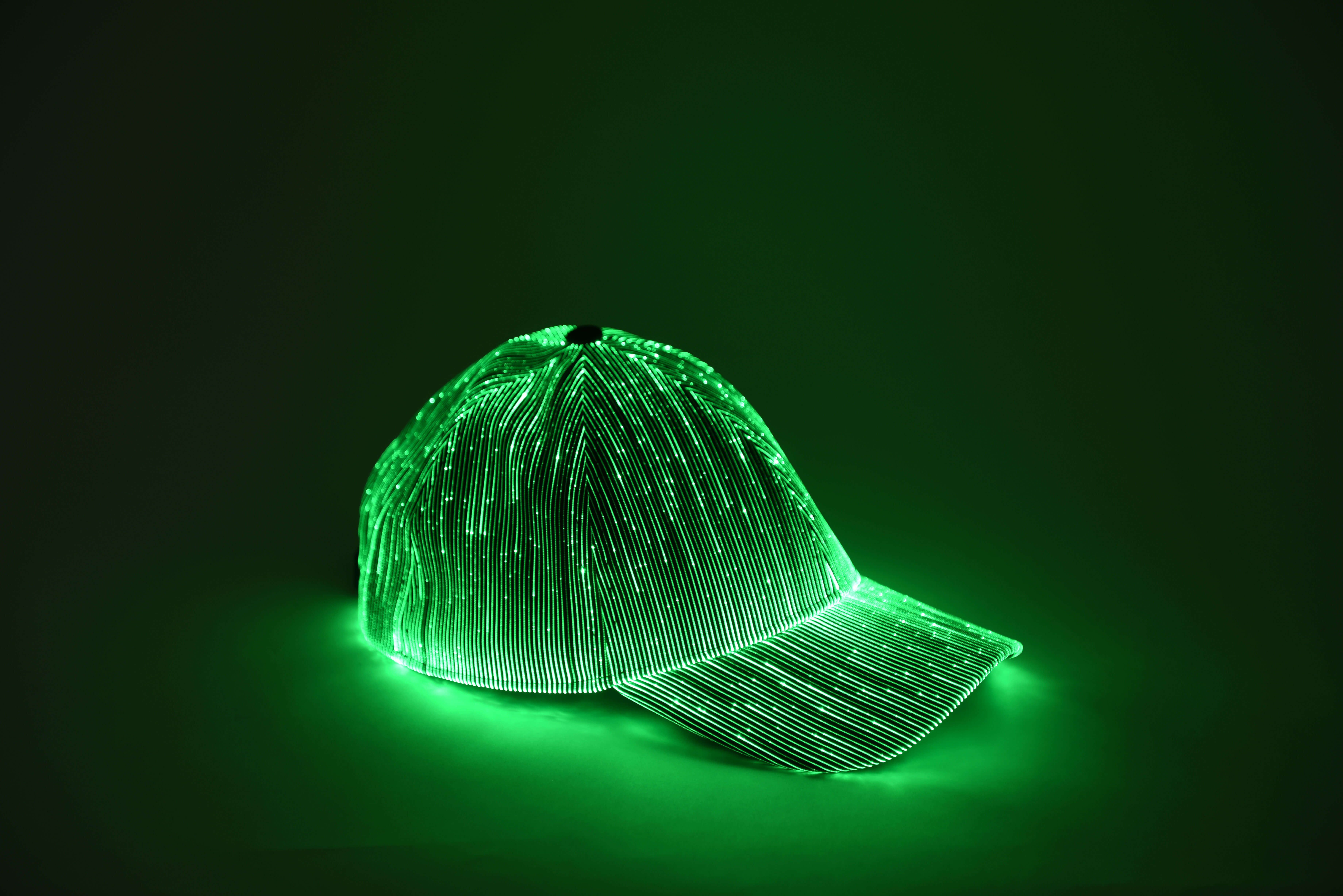 Glowing baseball cap