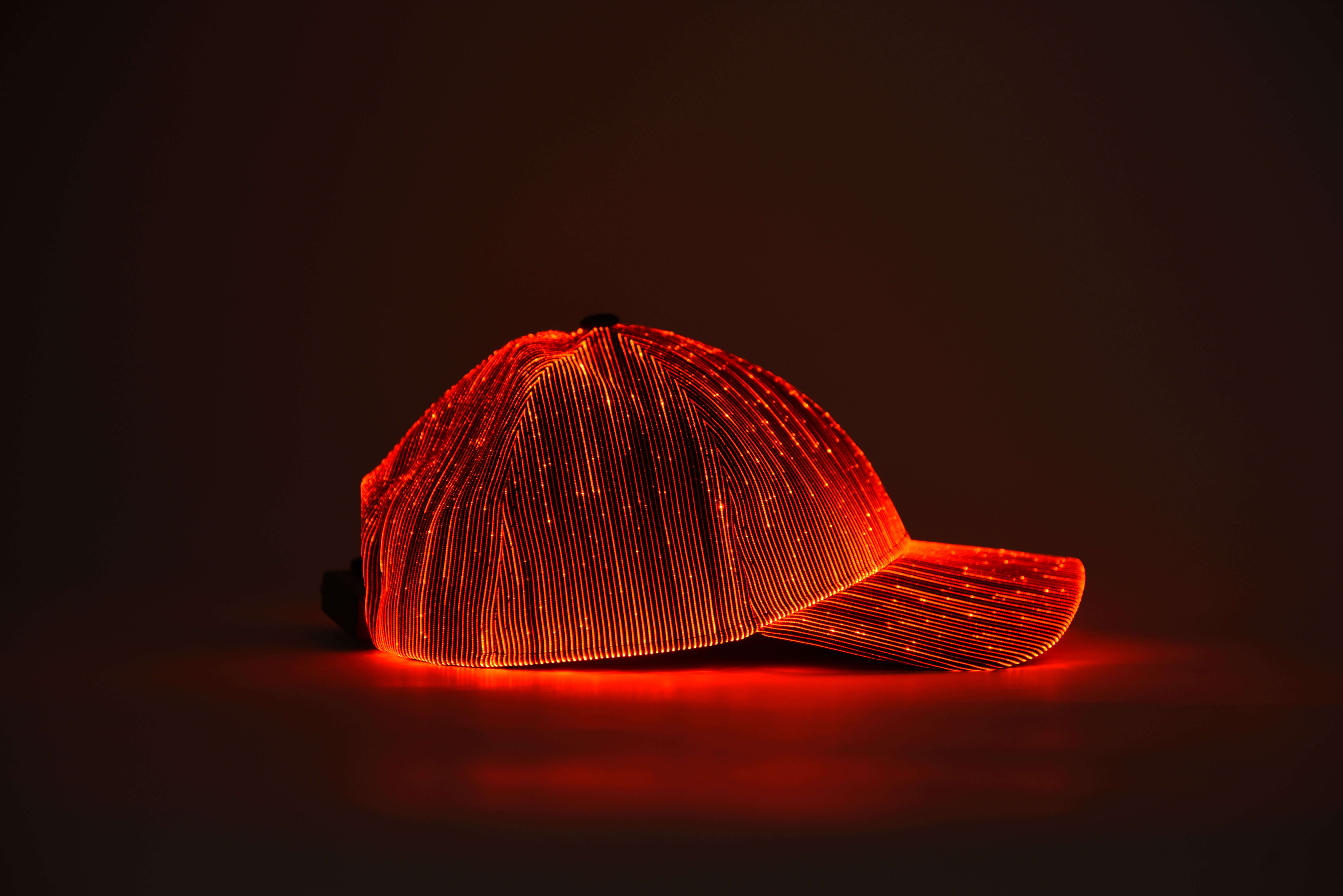 Glowing baseball cap