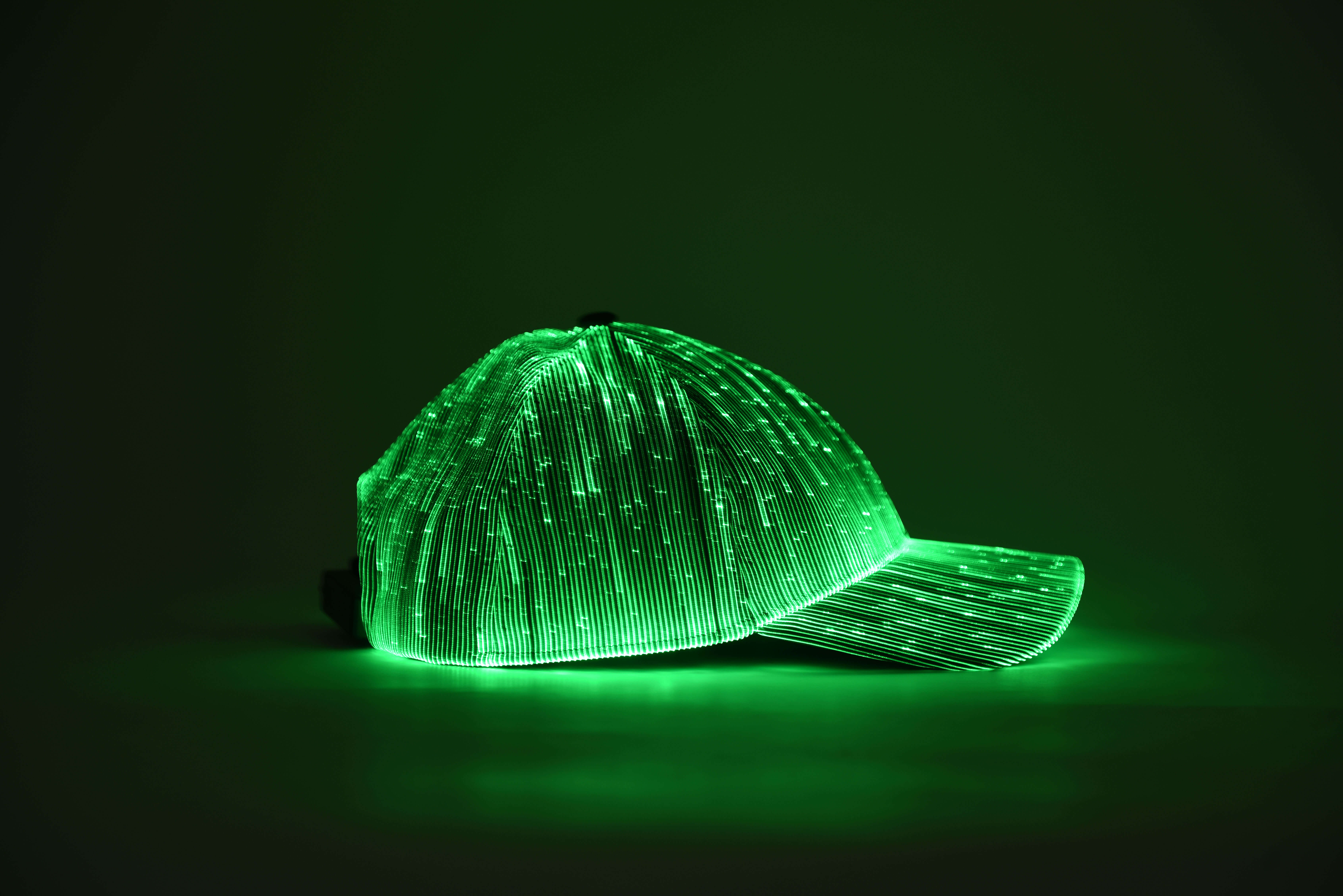 Glowing baseball cap