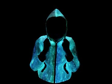 LED Hoodie with Long Sleeves and Zipper