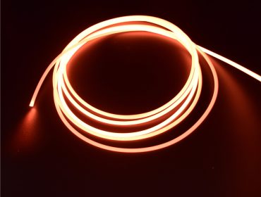 10mm full body coat clear transparent pvc coated side glow fiber