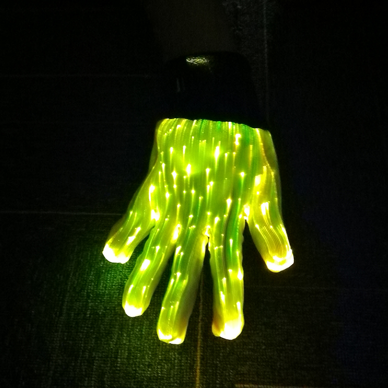Fashion Luminous LED 7 Colors Glow in half-finger Gloves Unisex DJ Light Up Rave Fiber Optic Christmas Gloves - Image 20