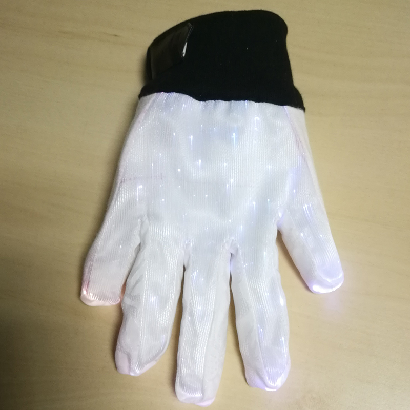 Fashion Luminous LED 7 Colors Glow in half-finger Gloves Unisex DJ Light Up Rave Fiber Optic Christmas Gloves - Image 19
