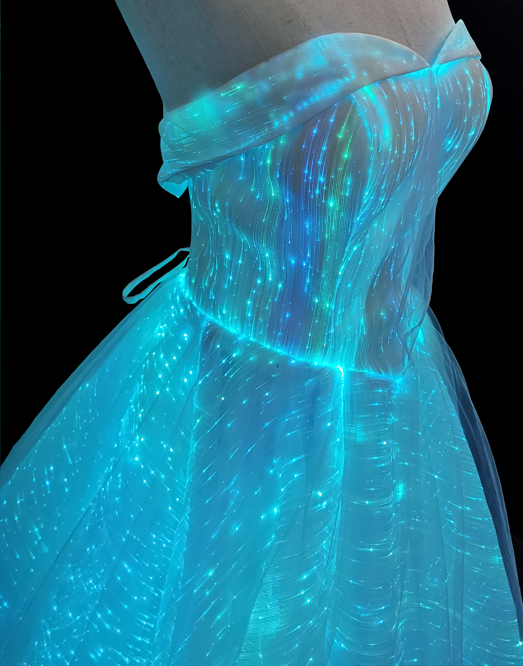 womans luxury LED Light Up Luminous Dress for Event Party Wedding - Image 15