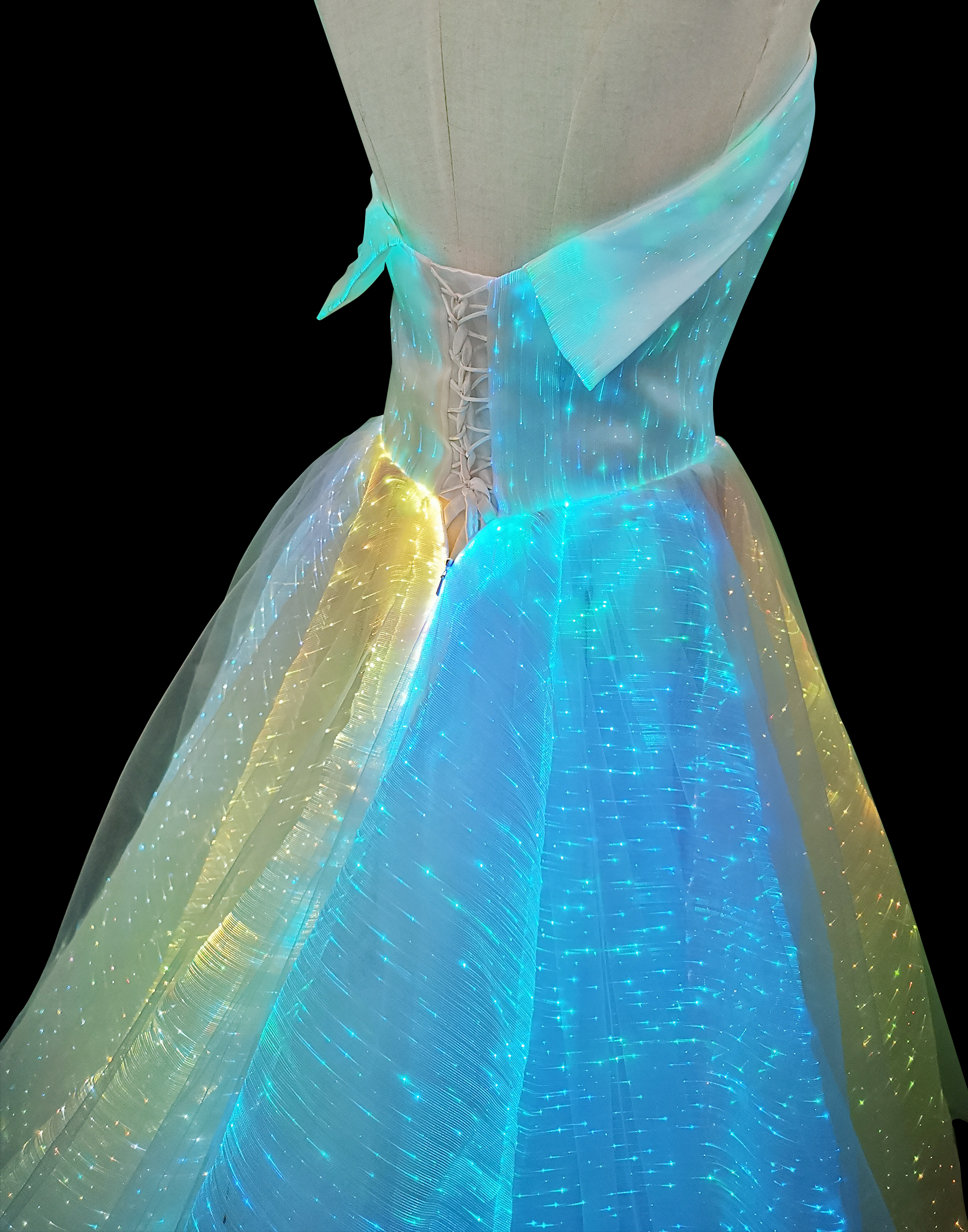 womans luxury LED Light Up Luminous Dress for Event Party Wedding - Image 16
