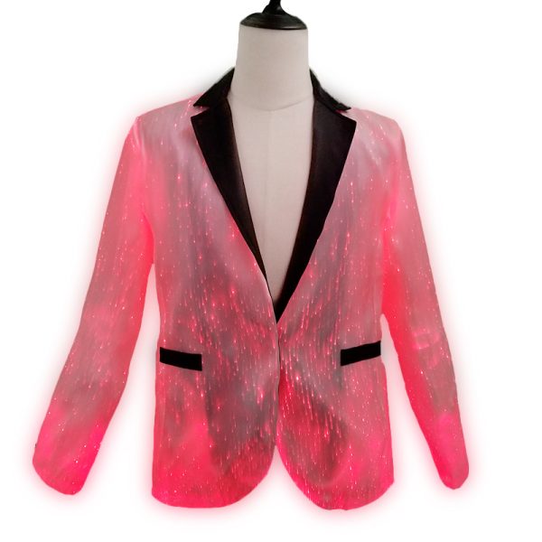Fashion Design Luminous Fiber Optic Led Light Up Man Tuxedo Jacket Suit For Event Party Wedding - Image 5