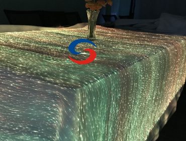 party supplies decorations LED Color Changing led light up fiber optic table cloth for even wedding party