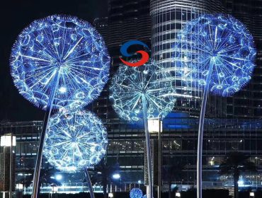 Fiber Optic Dandelion Lamp for Indoor Outdoor Lighting
