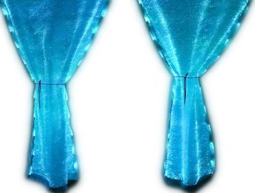 luminous fiber optic fabric window curtain
