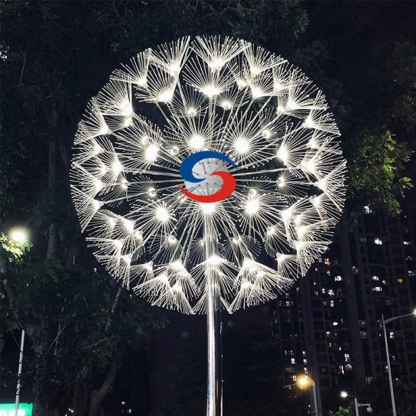 Fiber Optic Dandelion Lamp for Indoor Outdoor Lighting - Image 4