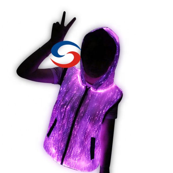 Fashion Luminous Sleeveless Hoodie for Unisex - Image 4