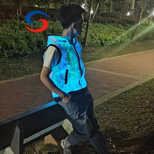Fashion Luminous Sleeveless Hoodie for Unisex - Image 3