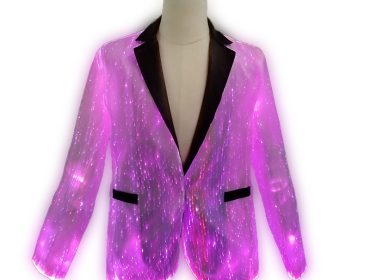 Fashion Design Luminous Fiber Optic Led Light Up Man Tuxedo Jacket Suit For Event Party Wedding