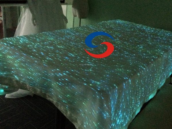 party supplies decorations LED Color Changing led light up fiber optic table cloth for even wedding party - Image 3