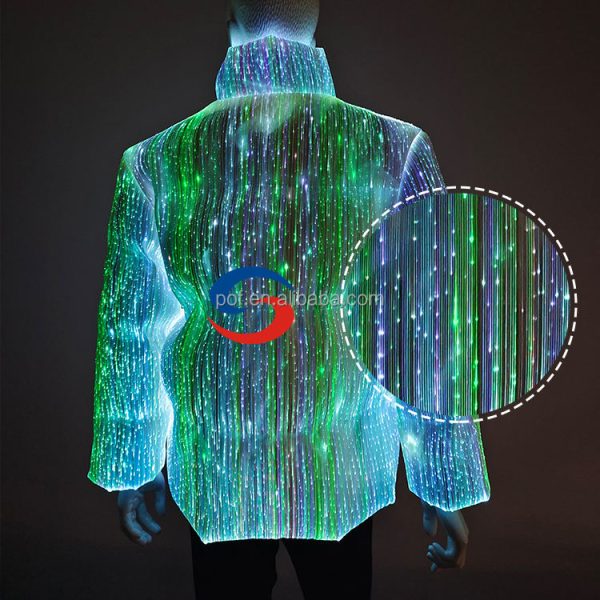 Led Light Up Fiber Optic Down Jackets for Men - Image 4