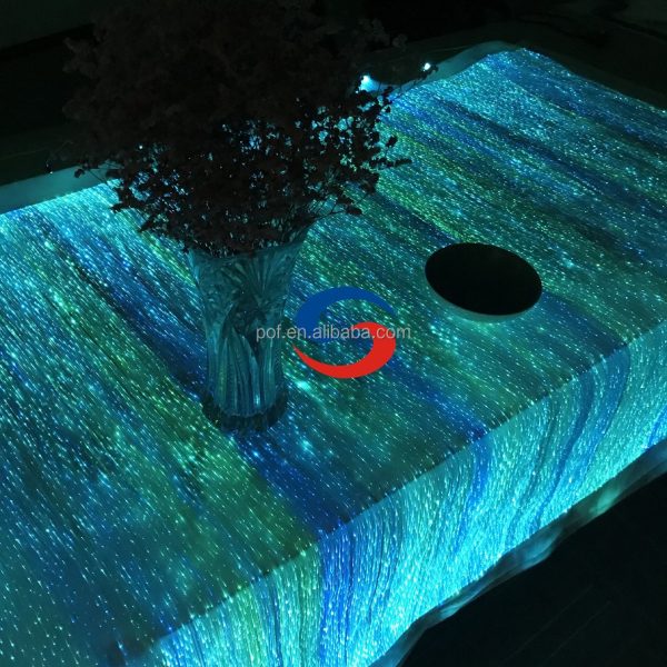 party supplies decorations LED Color Changing led light up fiber optic table cloth for even wedding party - Image 6