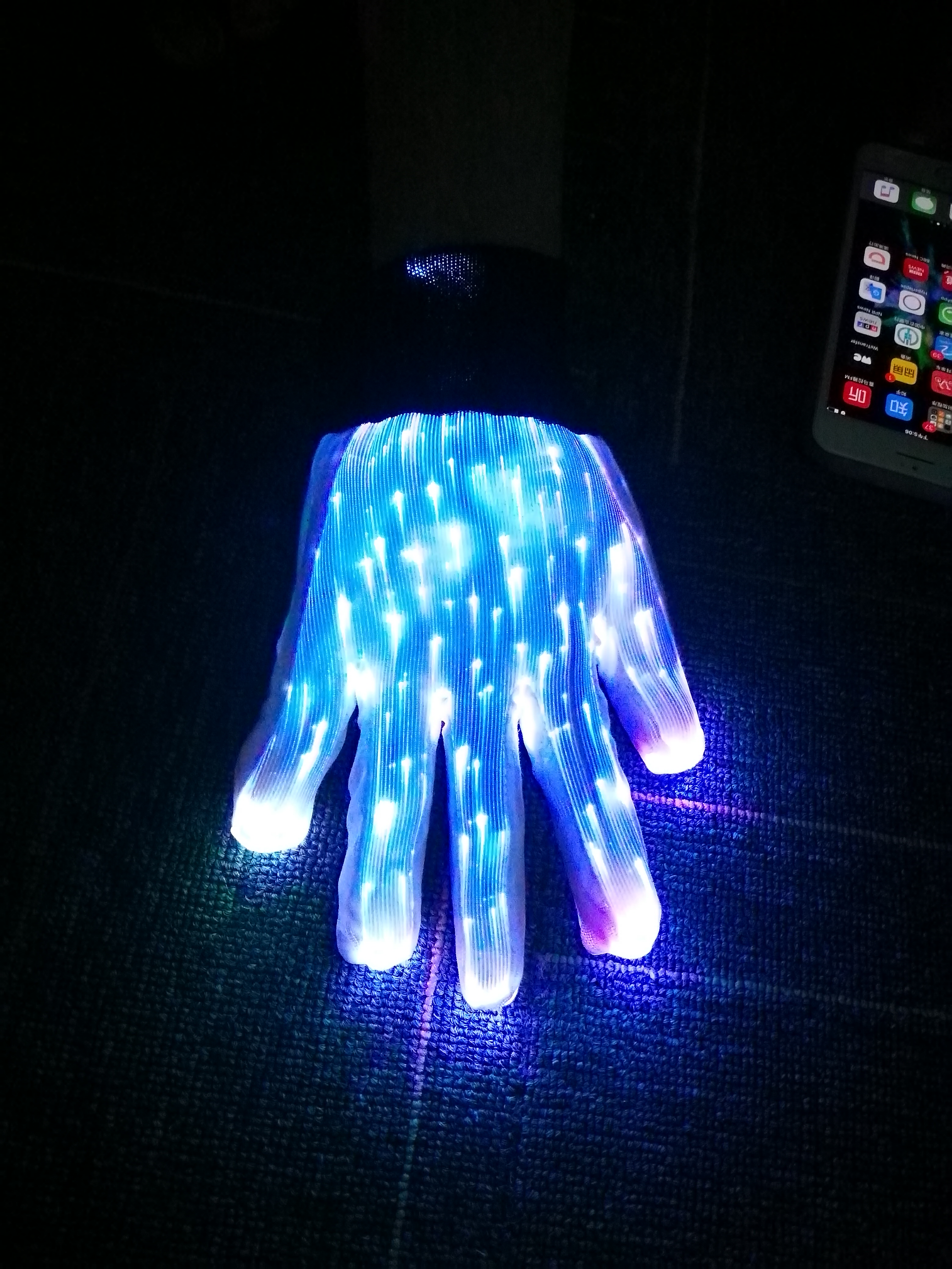 Fashion Luminous LED 7 Colors Glow in half-finger Gloves Unisex DJ Light Up Rave Fiber Optic Christmas Gloves - Image 18