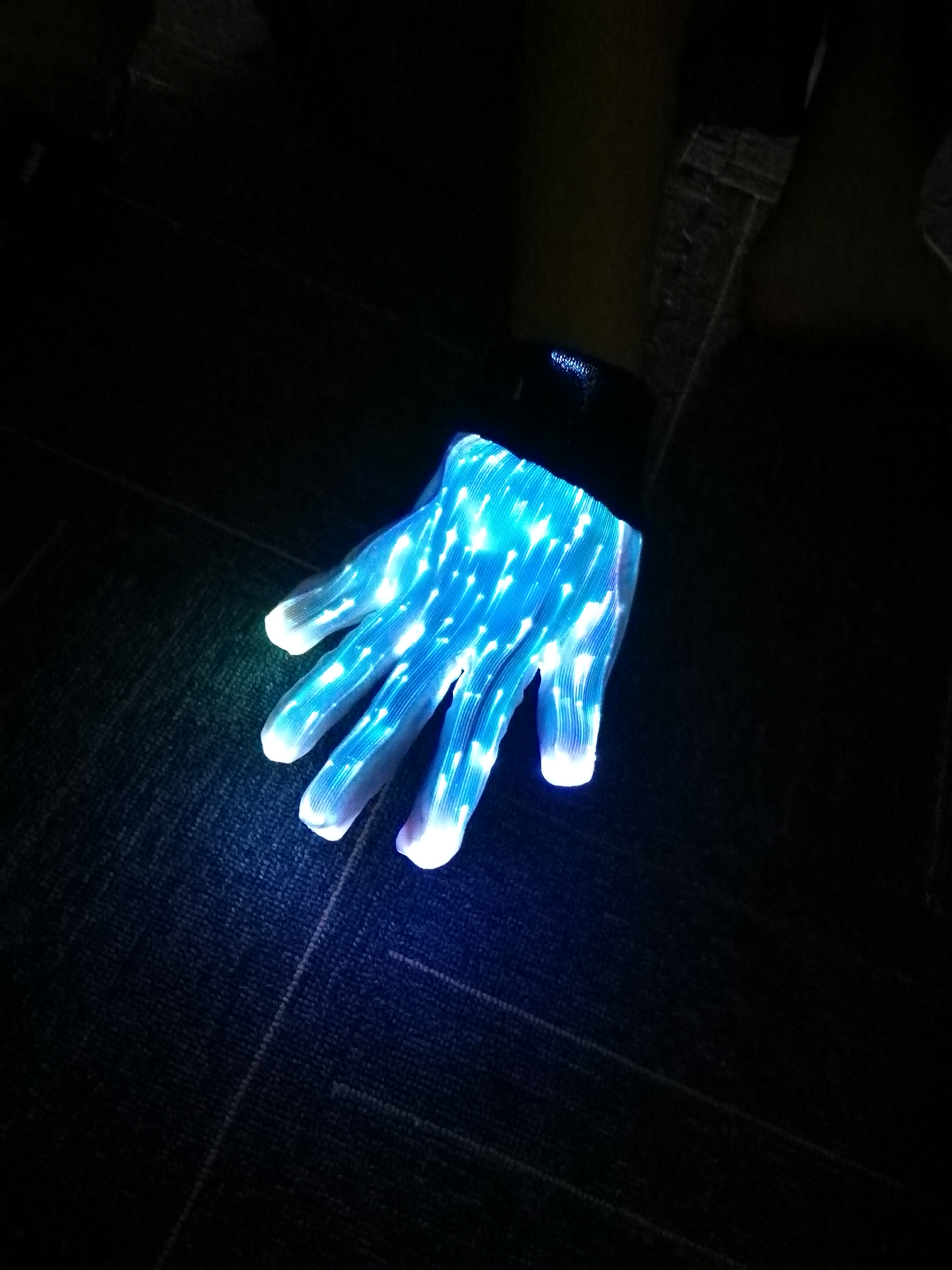 Fashion Luminous LED 7 Colors Glow in half-finger Gloves Unisex DJ Light Up Rave Fiber Optic Christmas Gloves - Image 17
