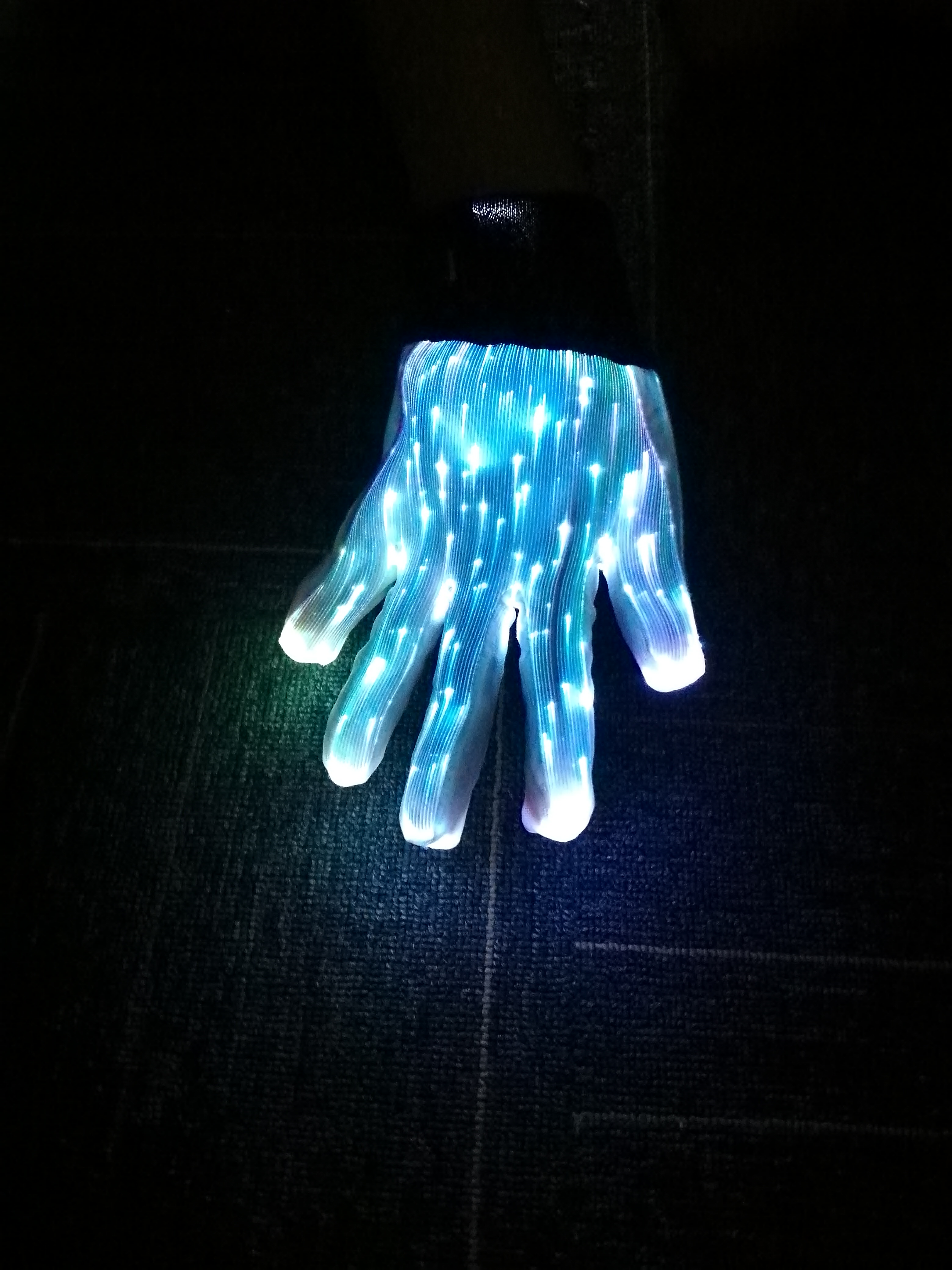 Fashion Luminous LED 7 Colors Glow in half-finger Gloves Unisex DJ Light Up Rave Fiber Optic Christmas Gloves - Image 14