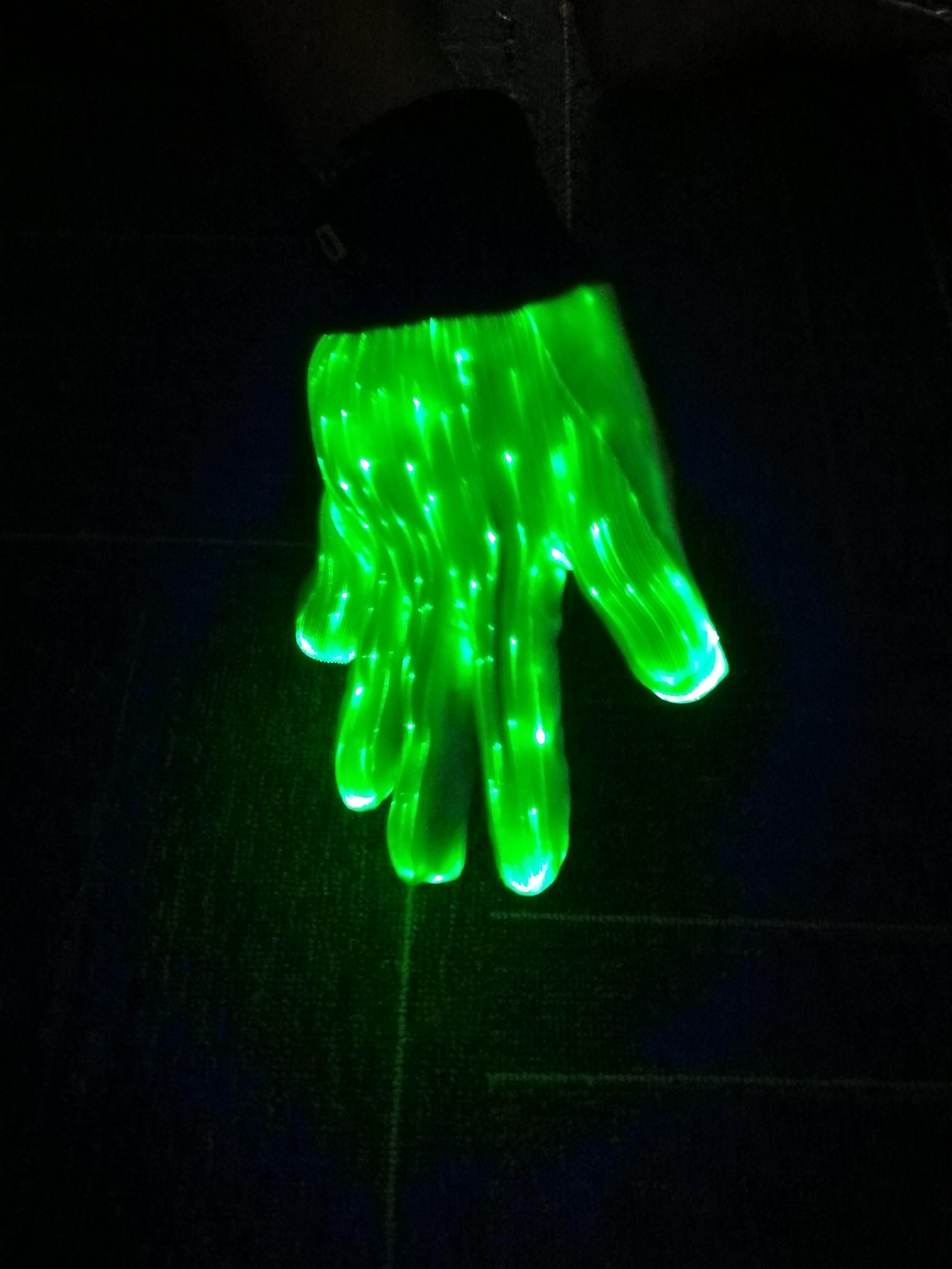 Fashion Luminous LED 7 Colors Glow in half-finger Gloves Unisex DJ Light Up Rave Fiber Optic Christmas Gloves - Image 9