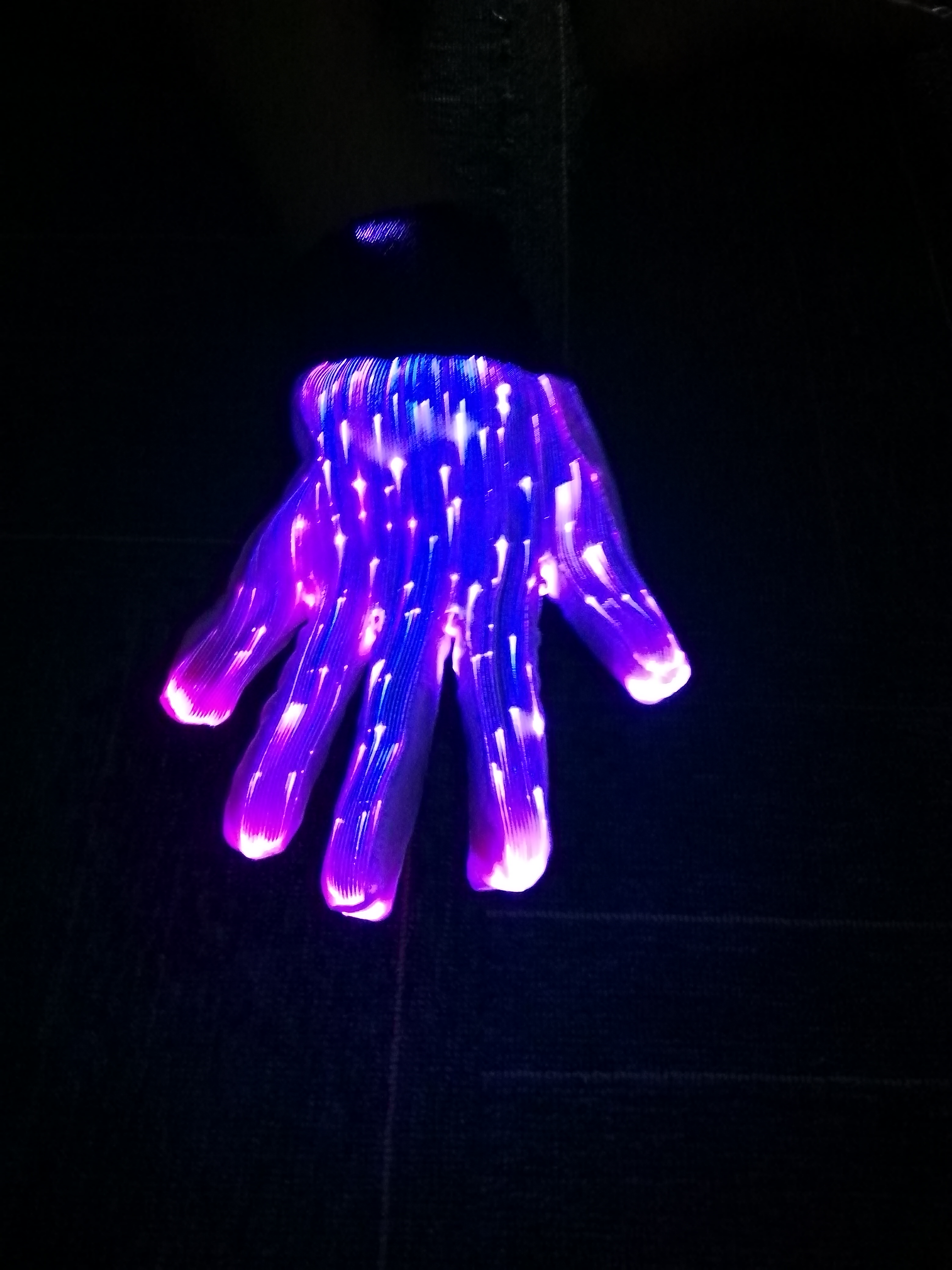 Fashion Luminous LED 7 Colors Glow in half-finger Gloves Unisex DJ Light Up Rave Fiber Optic Christmas Gloves - Image 8