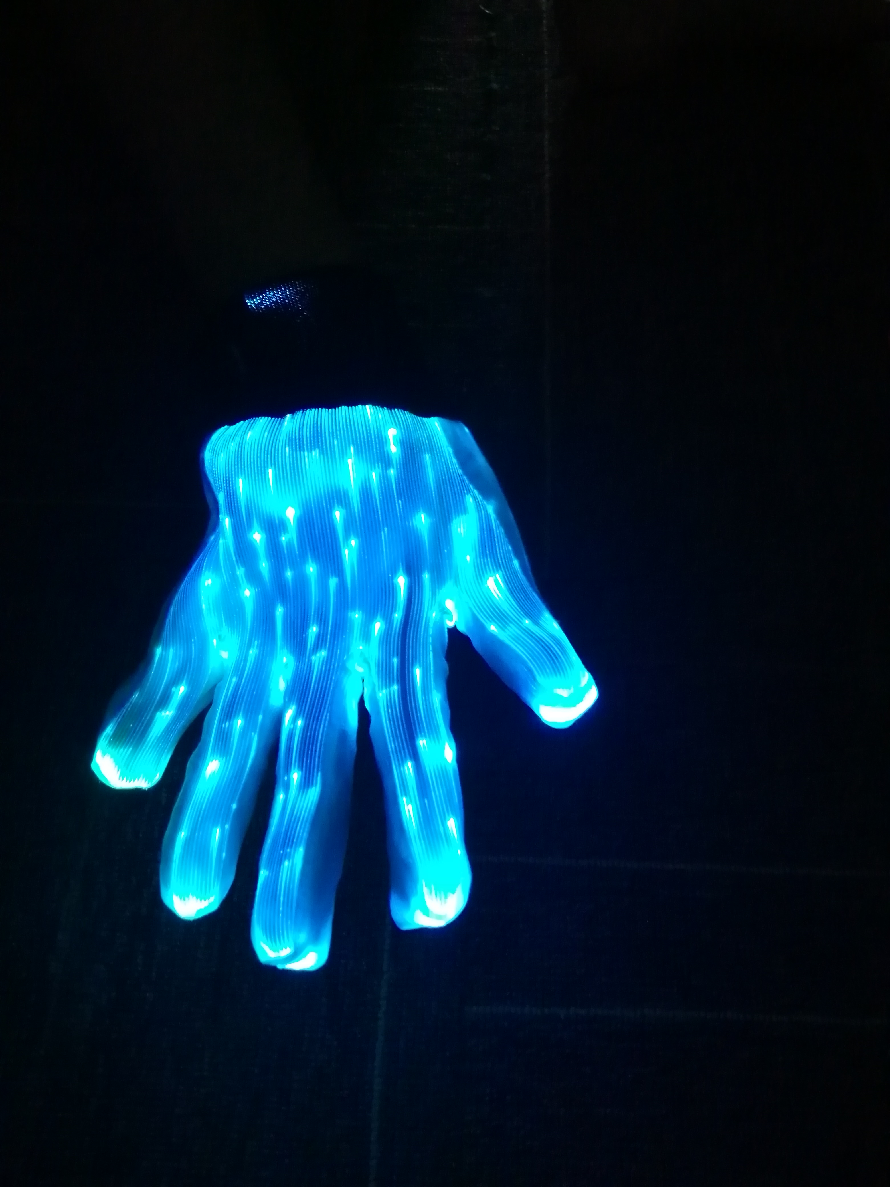 Fashion Luminous LED 7 Colors Glow in half-finger Gloves Unisex DJ Light Up Rave Fiber Optic Christmas Gloves - Image 4