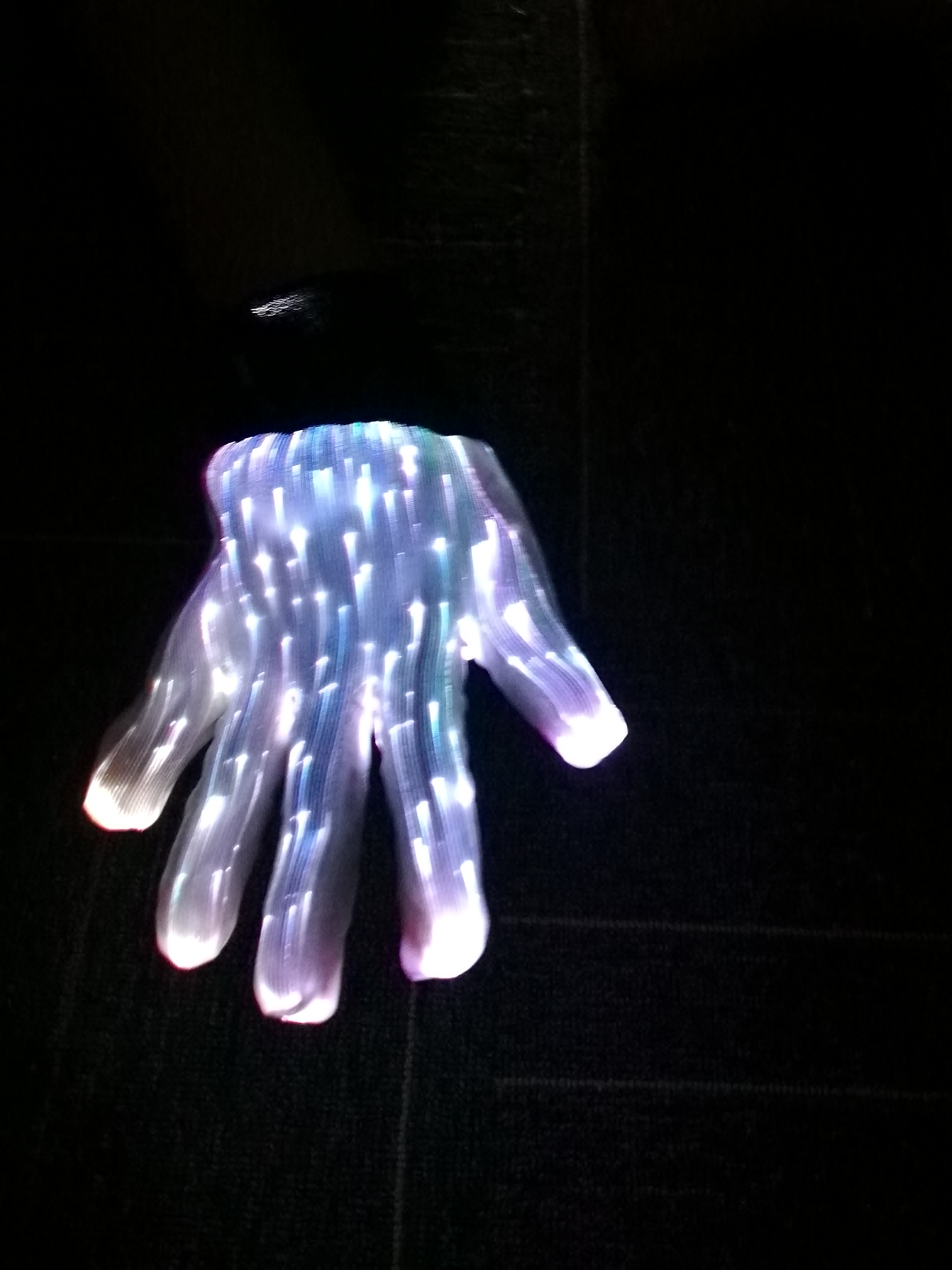 Fashion Luminous LED 7 Colors Glow in half-finger Gloves Unisex DJ Light Up Rave Fiber Optic Christmas Gloves - Image 3