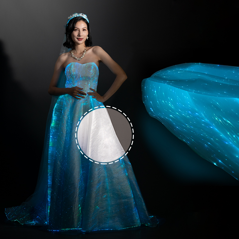 womans luxury LED Light Up Luminous Dress for Event Party Wedding