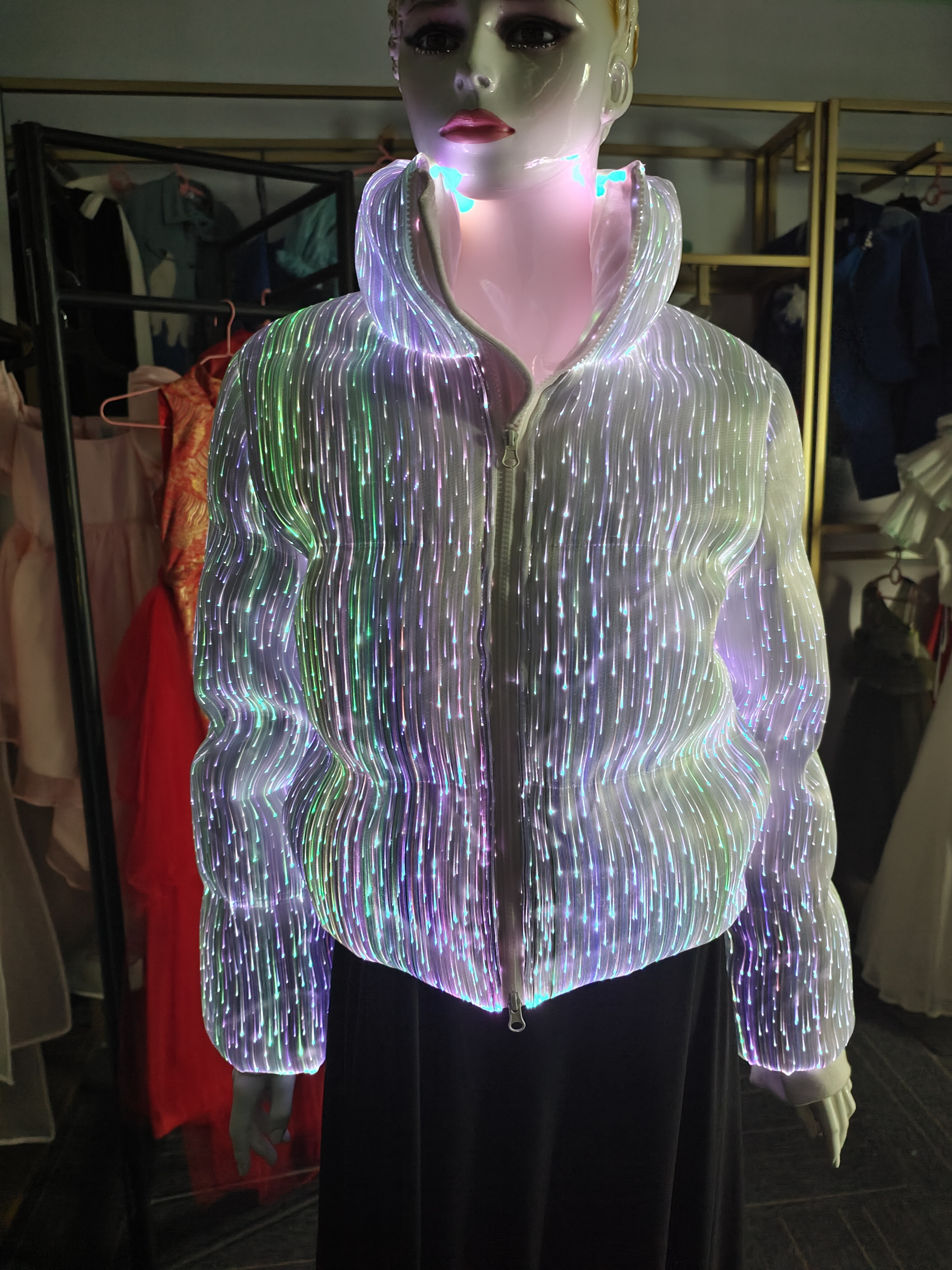 Winter Led Clothing Led Jacket Women Duck Down Jacket