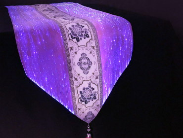 Luminous fiber optic fabric placemats centerpieces table runner