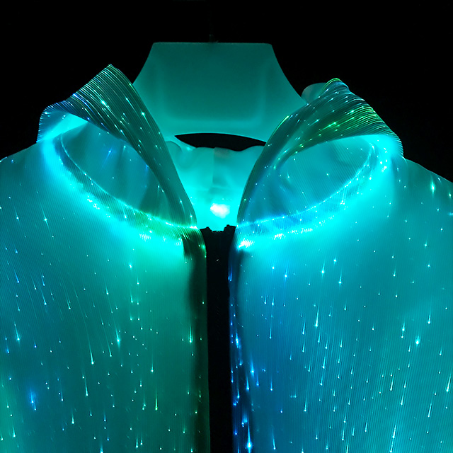 LED Hoodie with Long Sleeves and Zipper