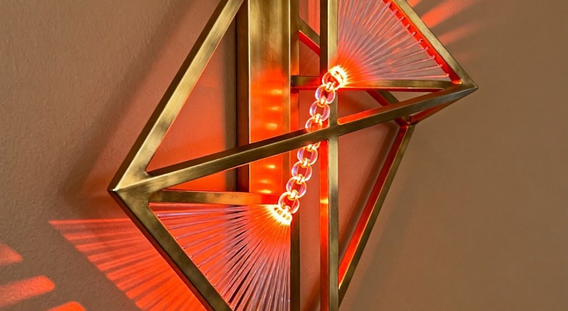 Fiber optic wall lamp