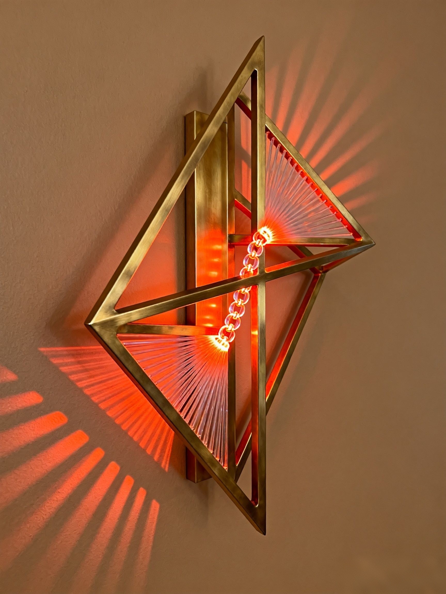 Fiber optic wall lamp