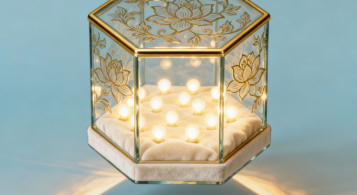 Gold-patterned light box