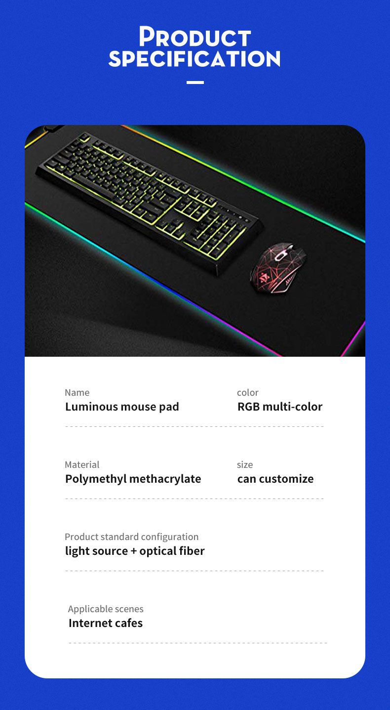 Luminous mouse pad