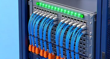 Optical fiber frame for computer room