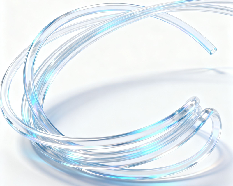 Transparent optical fiber cable
