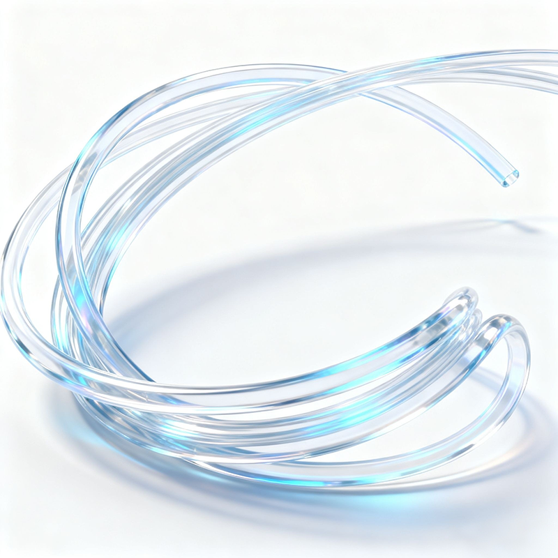 Transparent optical fiber cable