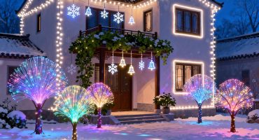 Winter Night Fiber Optic Villa